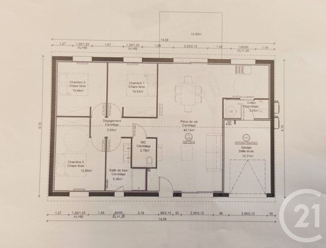 maison à vendre - 4 pièces - 91.44 m2 - BRESSOLS - 82 - MIDI-PYRENEES - Century 21 Les Trois Rivières