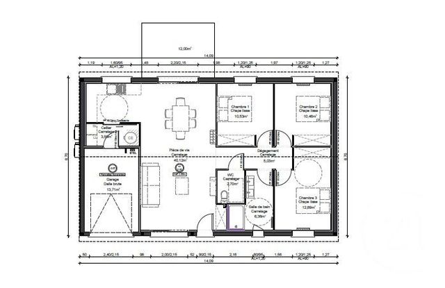 maison à vendre - 4 pièces - 91.0 m2 - BRESSOLS - 82 - MIDI-PYRENEES - Century 21 Les Trois Rivières